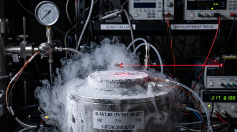 Um ímã do tamanho de um grão ficou flutuando no frio extremo: cientistas esperaram um empurrão da matéria escura