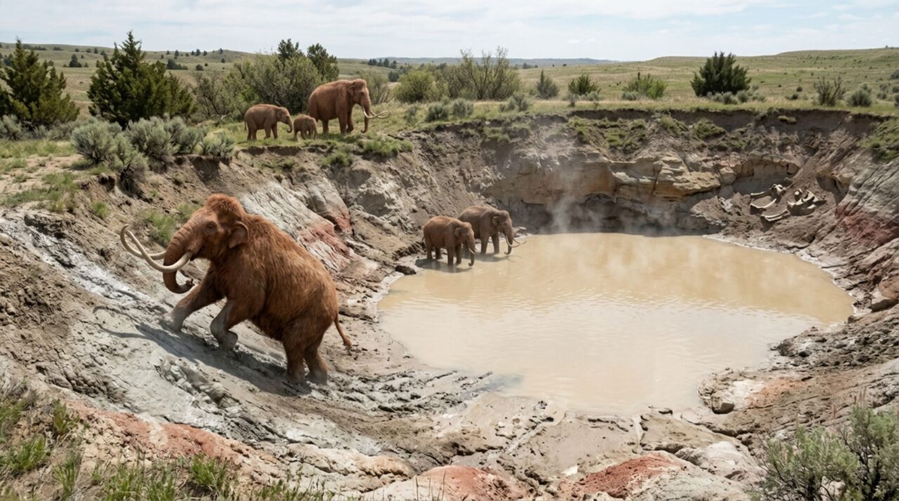 O mamute entrou no buraco e ficou preso por mais de 160 mil anos e nova data envelhece famoso cemitério em mais de 100 mil anos