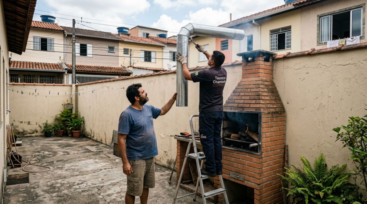 Casal constrói churrasqueira encostada no muro e vizinho reclama que fumaça e cheiro entram diariamente em sua casa, moradores discutem quando o uso do quintal pode ser limitado