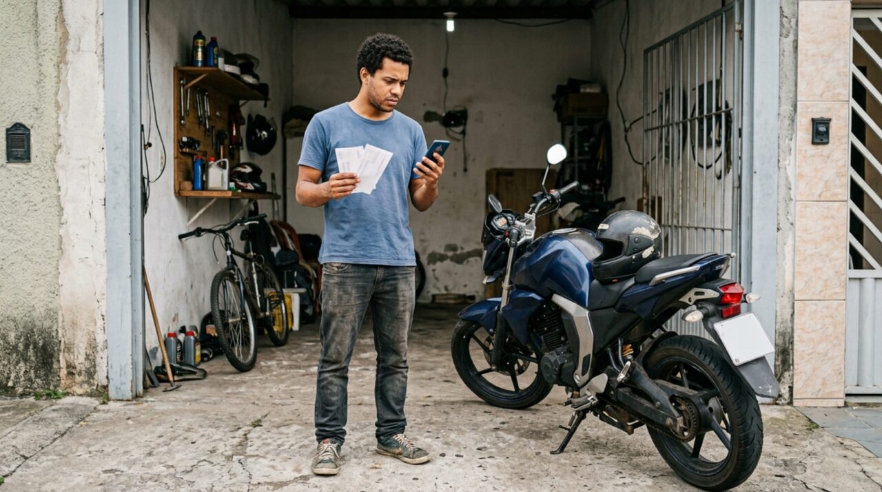 Jovem financia uma moto de R$ 22 mil em 48 parcelas, perde o emprego no quinto mês e descobre que o banco pode apreender o veículo mesmo com apenas duas parcelas atrasadas