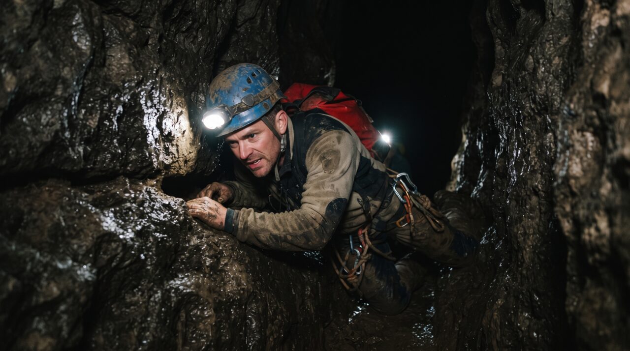 A aventura de dois irmãos que encararam uma caverna apertada e misteriosa apenas pela curiosidade e adrenalina