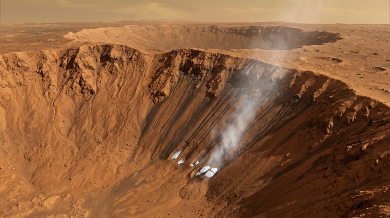 Sulcos continuam surgindo em Marte sem água líquida: gelo de CO2 pode deslizar como se estivesse sobre uma mesa de ar