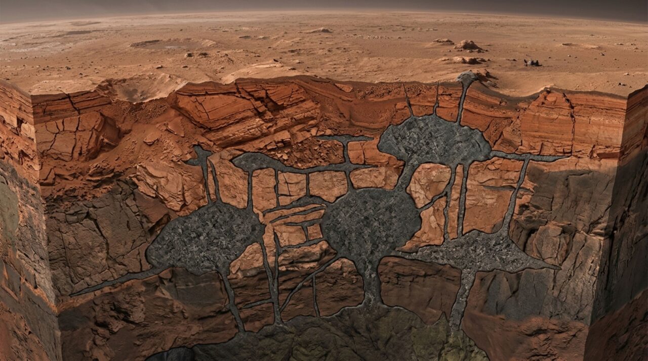 Debaixo de Marte, ondas sísmicas revelaram um sistema de magma muito maior e mais complexo do que se esperava num planeta sem placas tectônicas como as da Terra