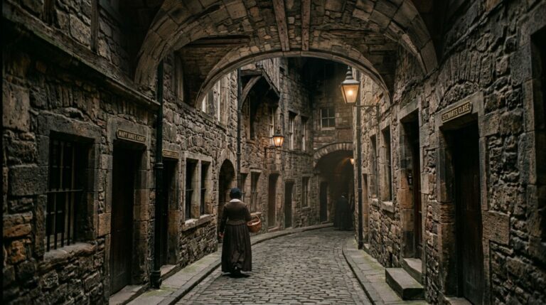 Antiga viela de Mary King’s Close preservada sob a Royal Mile