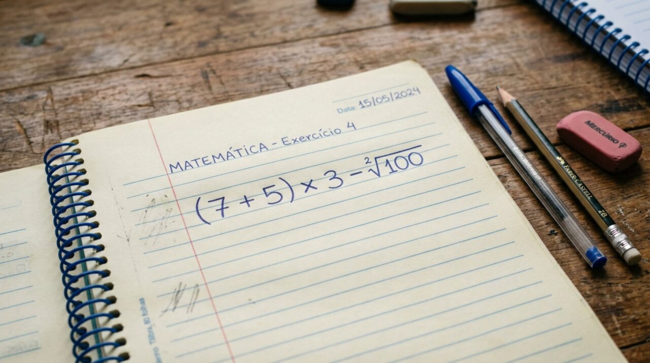 Poucos resolvem (7 + 5) × 3 − √100 corretamente na primeira tentativa