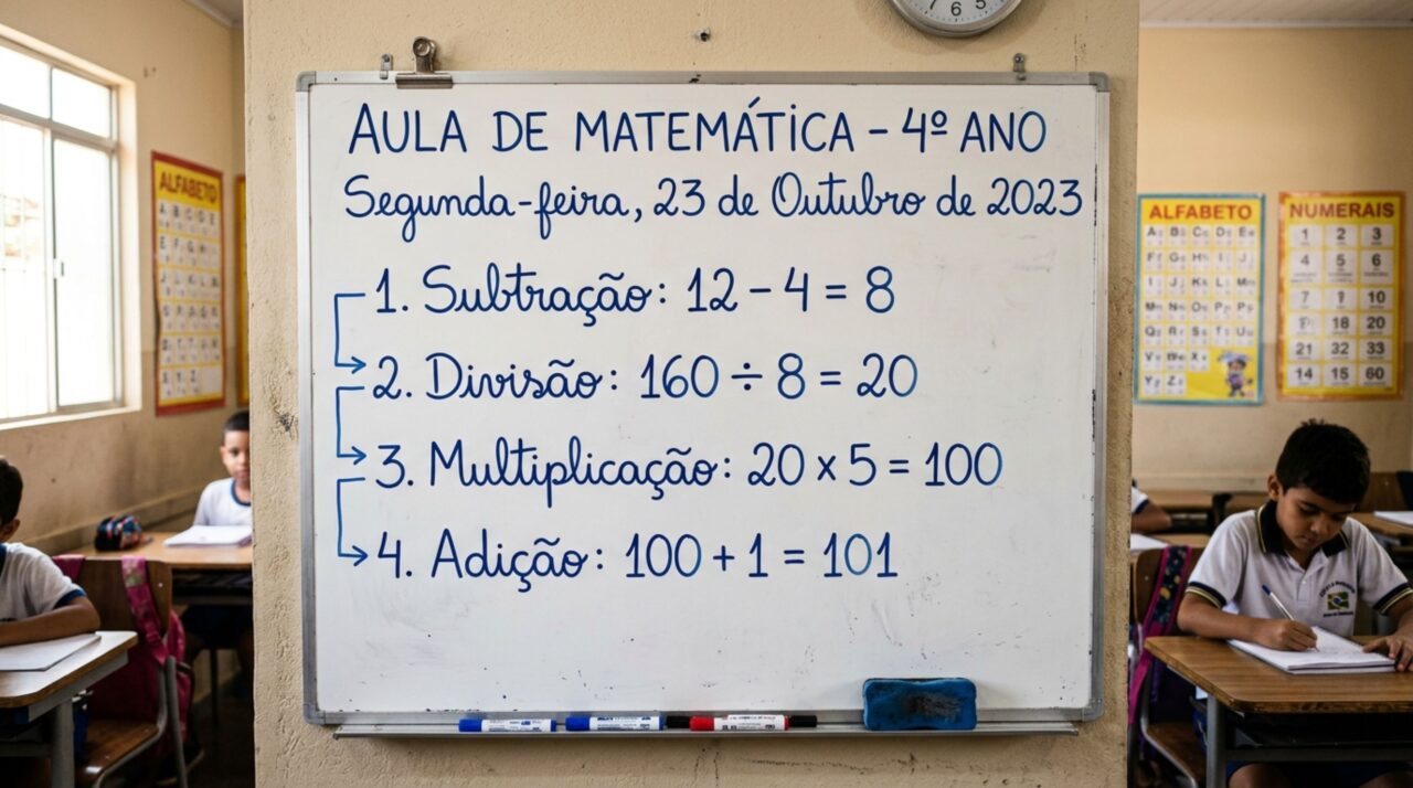 Coloque sua memória escolar à prova: sem usar lápis e borracha, resolva a expressão 160 ÷ (12 − 4) × 5 + 1