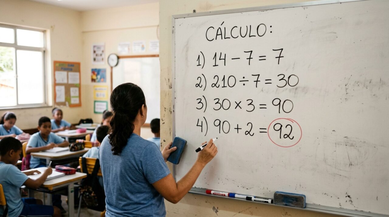 Sem recorrer ao papel, resolva a equação 210 ÷ (14 − 7) × 3 + 2 e descubra quanto da matemática escolar você ainda lembra
