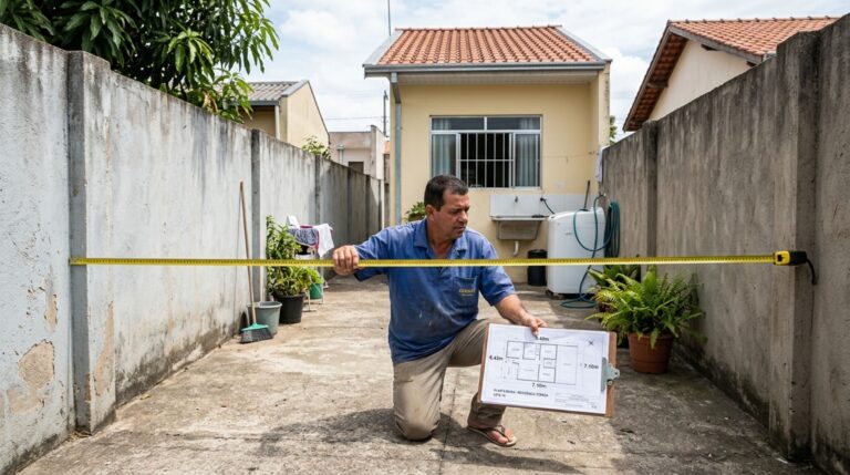 Família compra lote murado, constrói usando as divisas existentes e, ao vender o imóvel, descobre que a área medida é diferente da registrada