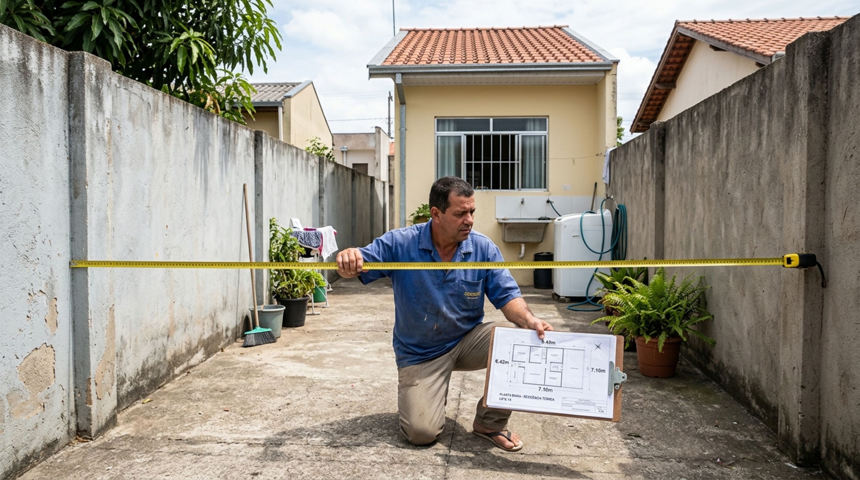 Família compra lote murado, constrói usando as divisas existentes e, ao vender o imóvel, descobre que a área medida é diferente da registrada