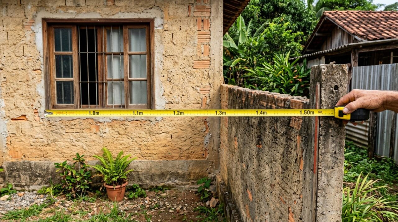 Casal volta para casa e descobre que vizinho abriu uma janela voltada diretamente para o quintal, ele questiona se a abertura pode permanecer e se a distância mínima foi cumprida