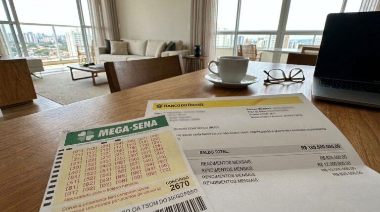 Quanto de juros recebe por mês quem ganhar R$ 100 milhões na Mega-Sena