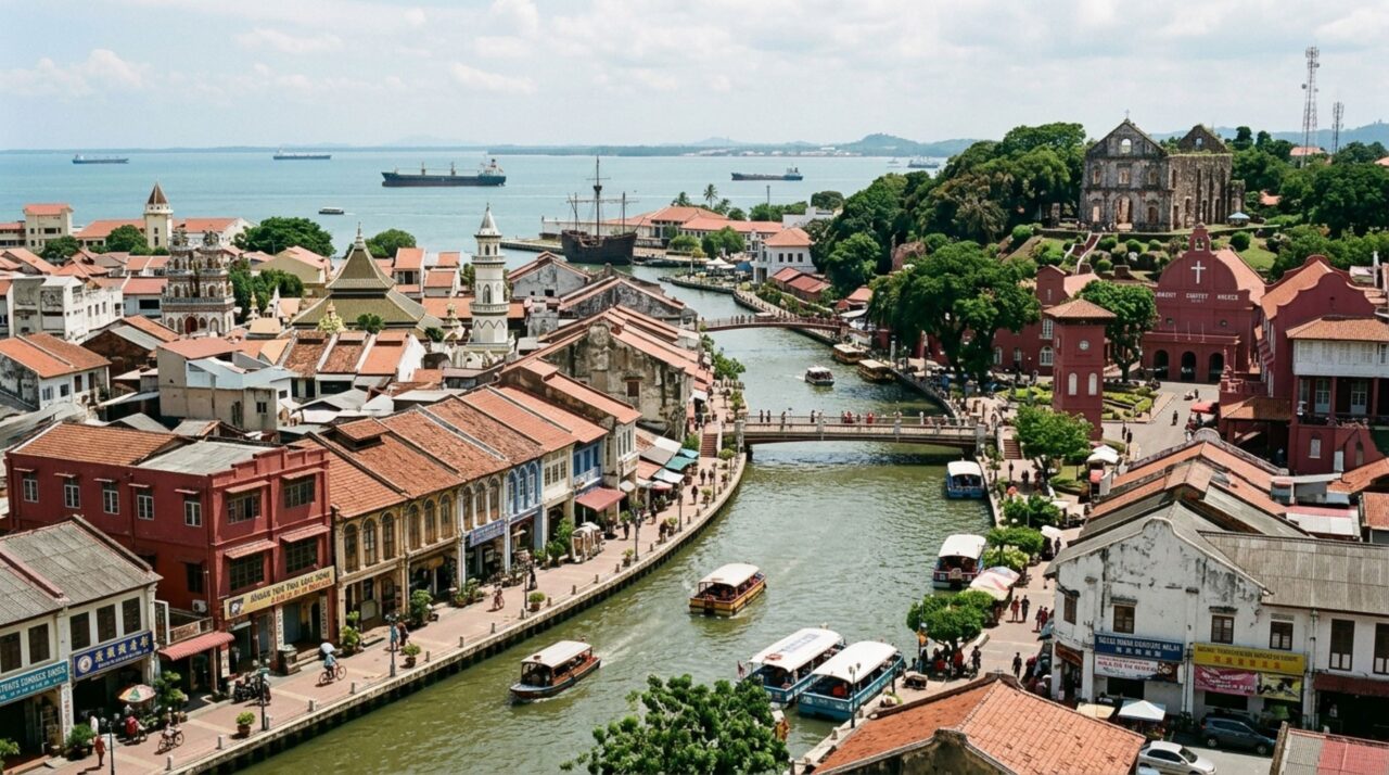 Uma cidade portuária ficou cercada por muralhas na Malásia e quatro séculos de encontros transformaram suas ruas