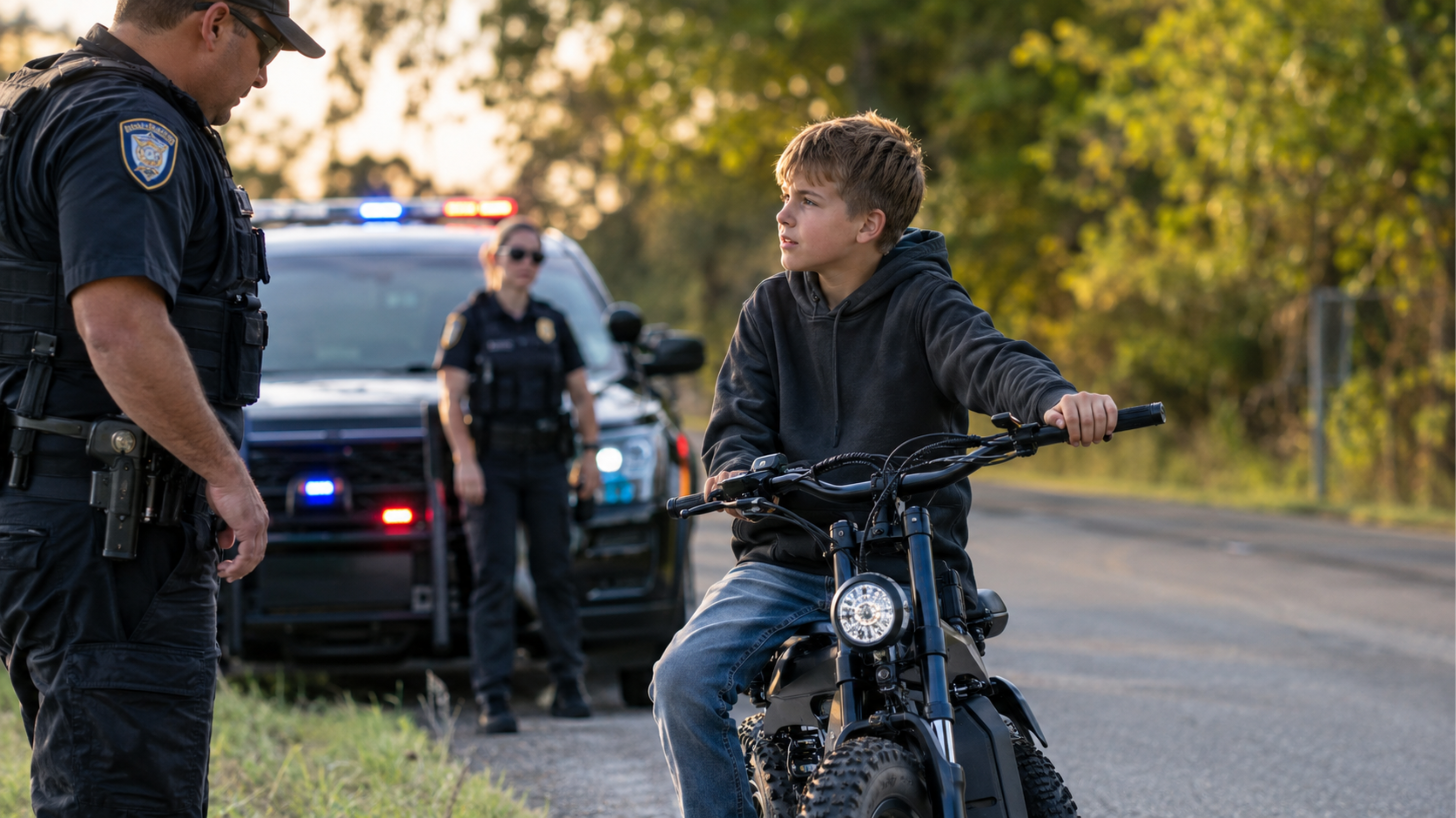 Menino de 11 anos trabalhou durante todo o verão para comprar uma bicicleta elétrica; quando foi inaugurar o presente, acabou detido pela polícia