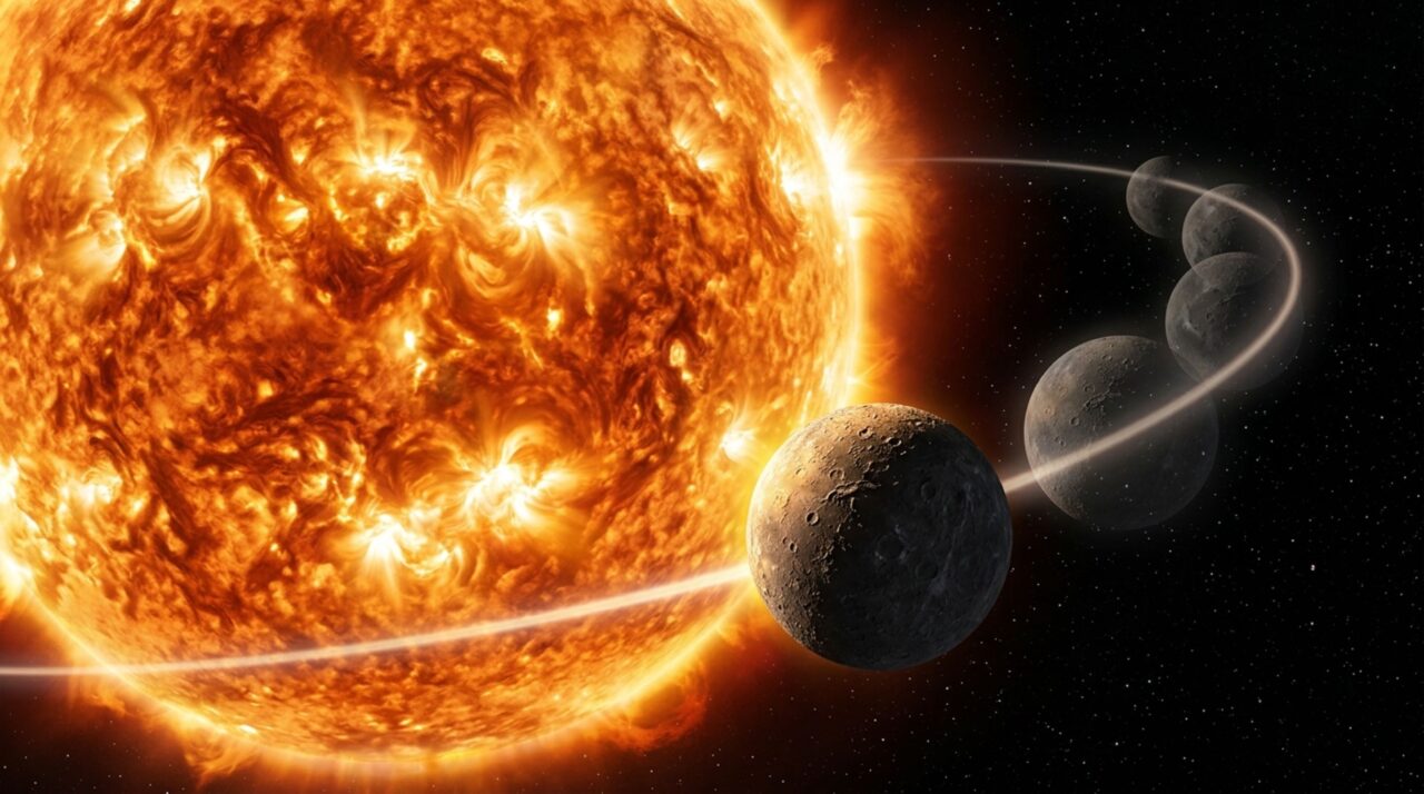Um planeta leva apenas 88 dias para dar uma volta no Sol, mas um dia solar completo dura 176 dias terrestres