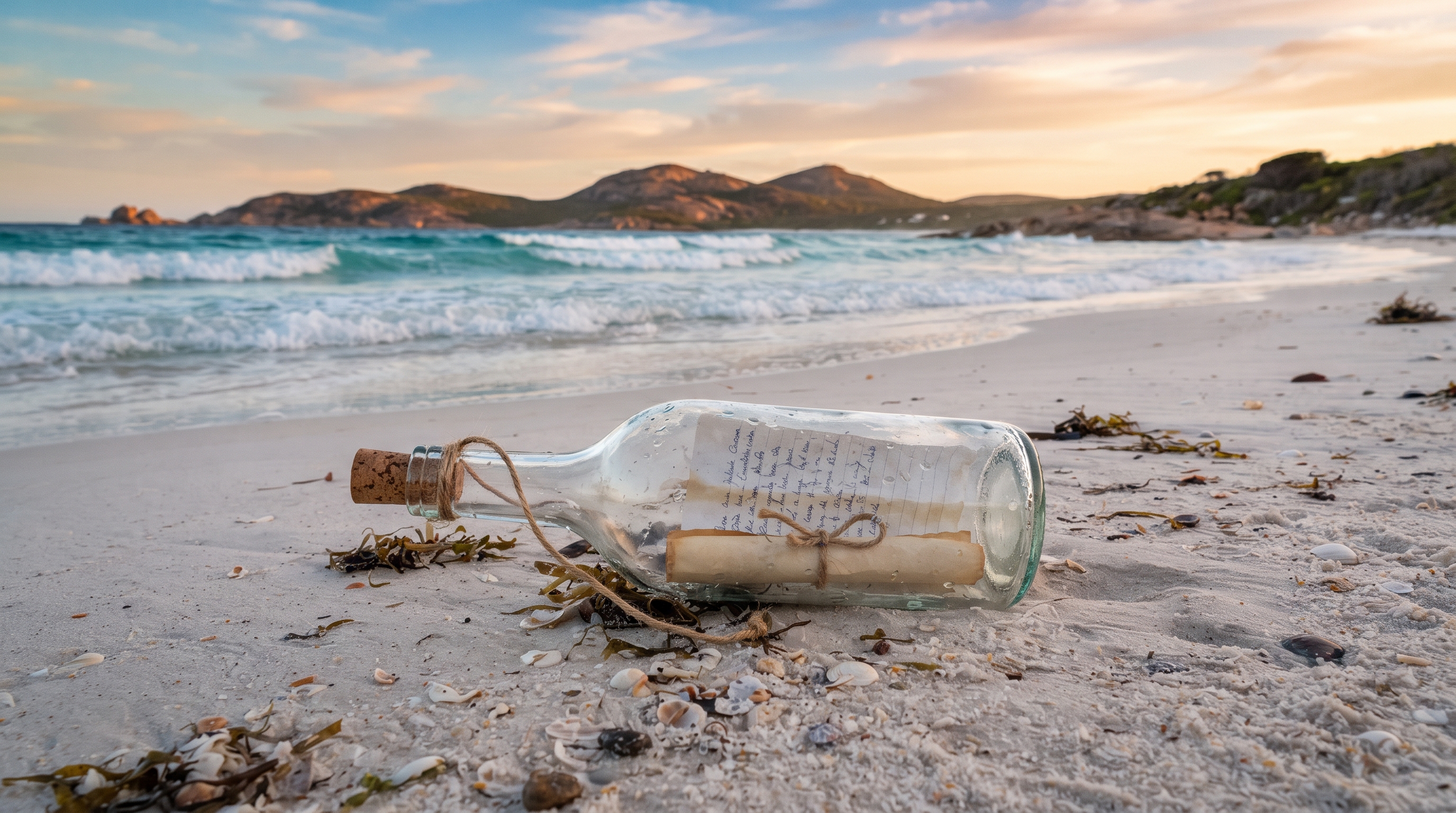 Mulher encontra mensagem numa garrafa de 132 anos em uma praia australiana, que foi lançada por marinheiros alemães