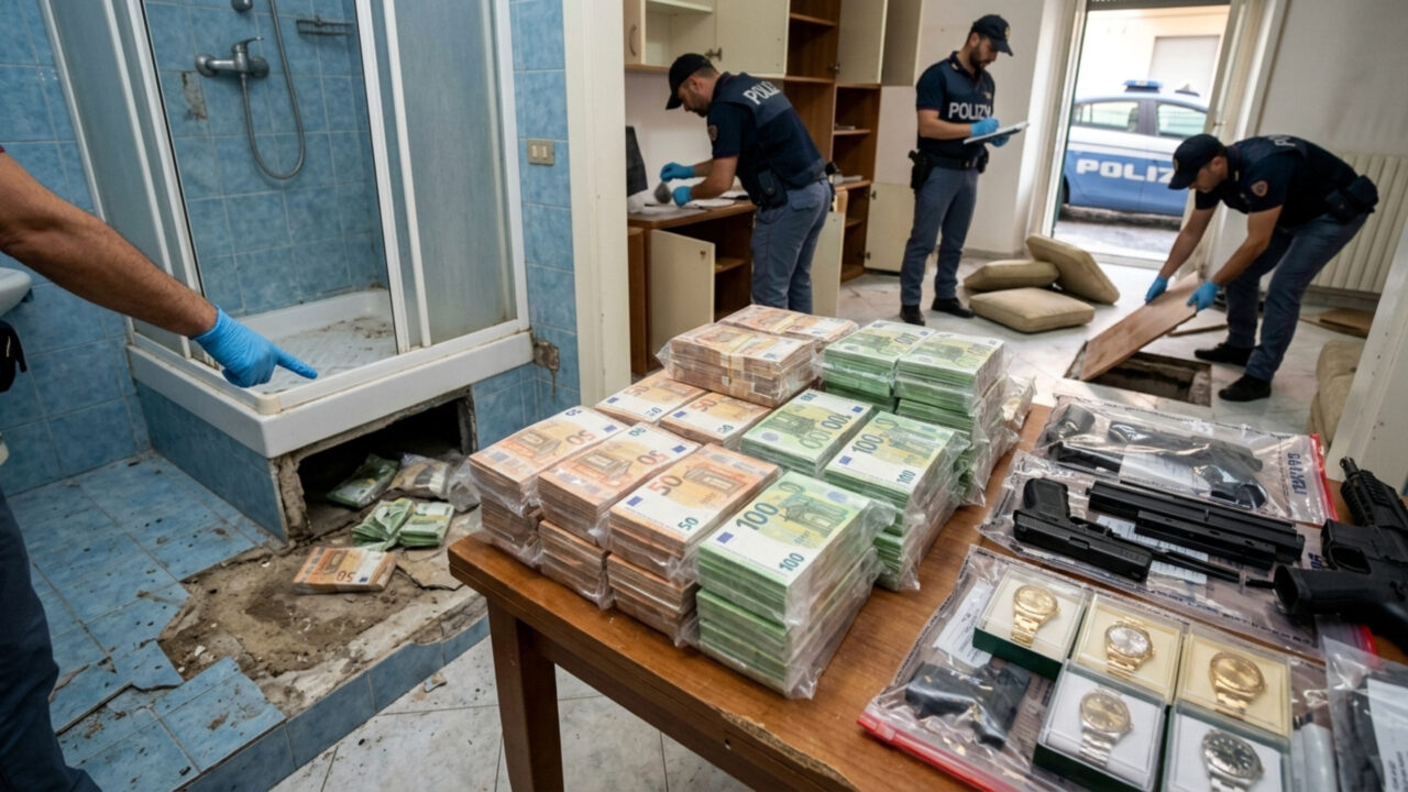 Milhões em dinheiro vivo são apreendidos em operação anti-máfia; eles estavam escondidos em azulejos e móveis