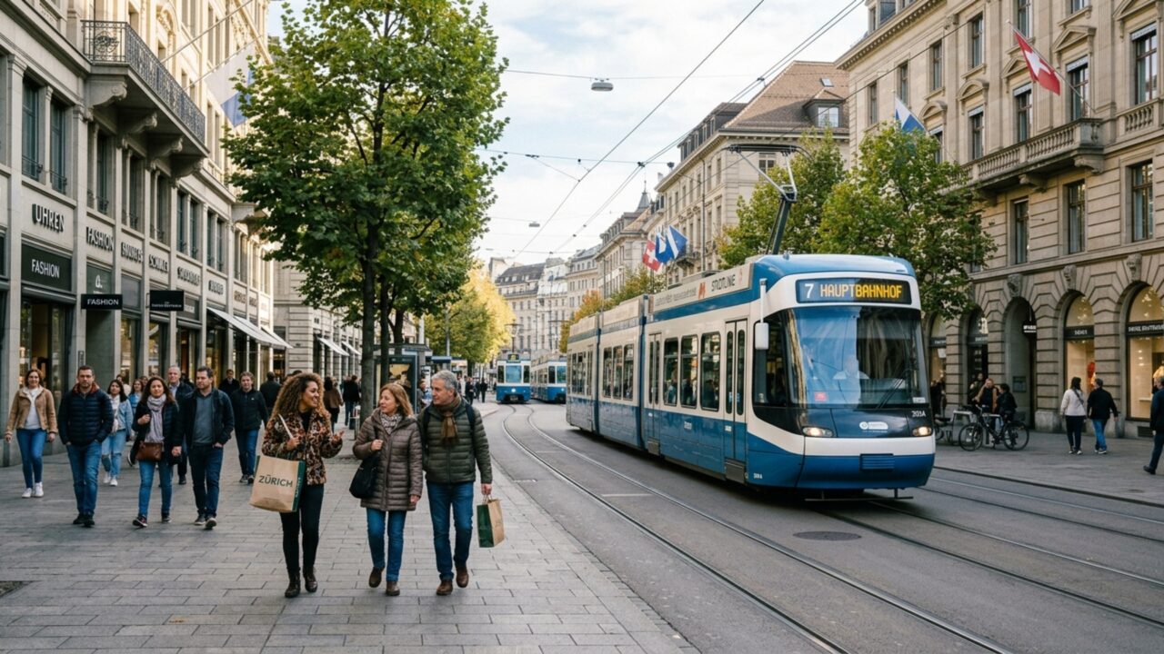 Cidade cercada por montanhas, lagos e arquitetura impecável virou um dos exemplos mais famosos de qualidade urbana no coração da Europa