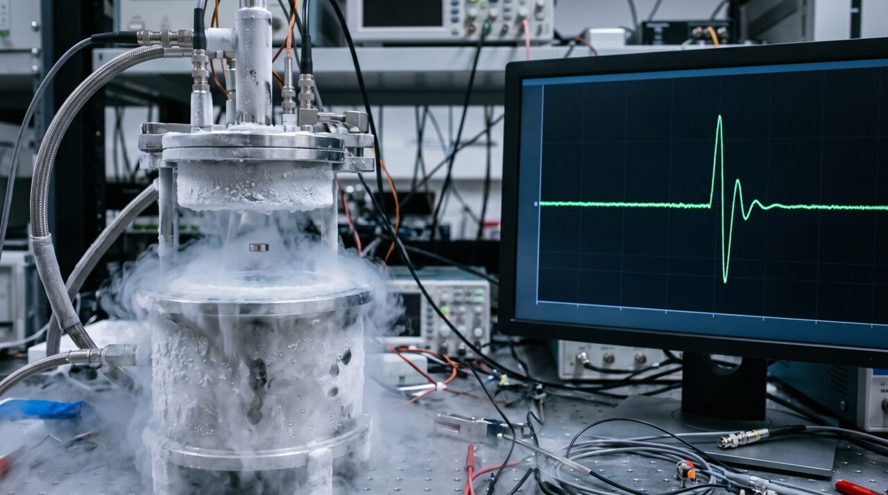 Um ímã do tamanho de um grão ficou flutuando no frio extremo: cientistas esperaram um empurrão da matéria escura