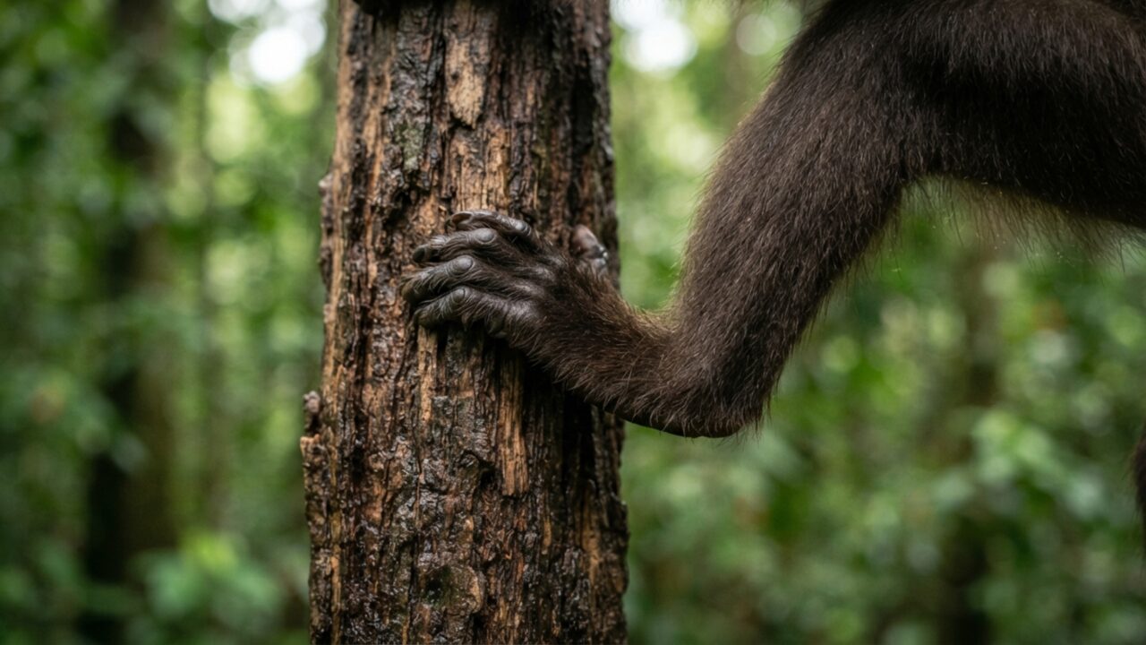 Macacos escalaram troncos quase verticais dobrando o meio do pé em até 46 graus e colocaram uma antiga ideia sobre evolução humana em dúvida