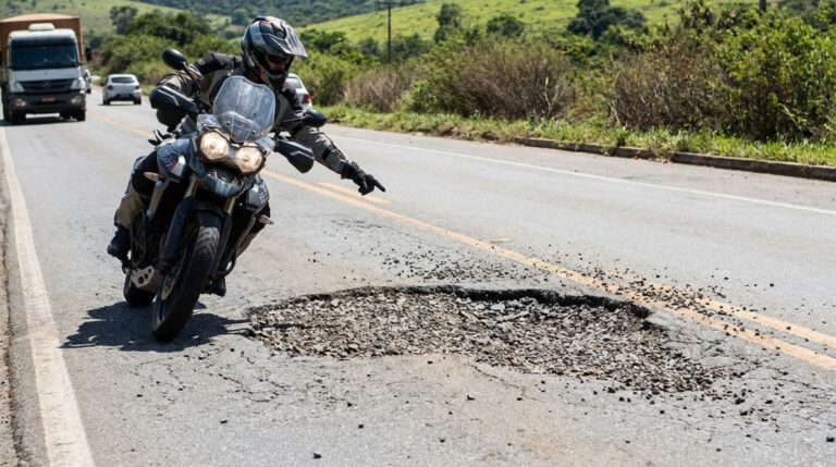 Motociclistas: o que significa quando eles apontam para o chão durante a pilotagem?