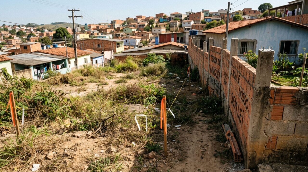 Dono tenta vender terreno herdado e descobre que o muro do vizinho avançou sobre parte da propriedade