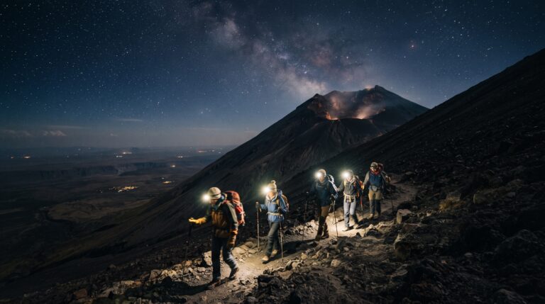 Os perigos e surpresas da escalada noturna no vulcão Ol Doinyo Lengai