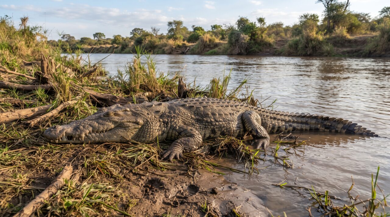 A força e o comportamento de caça do crocodilo-do-nilo