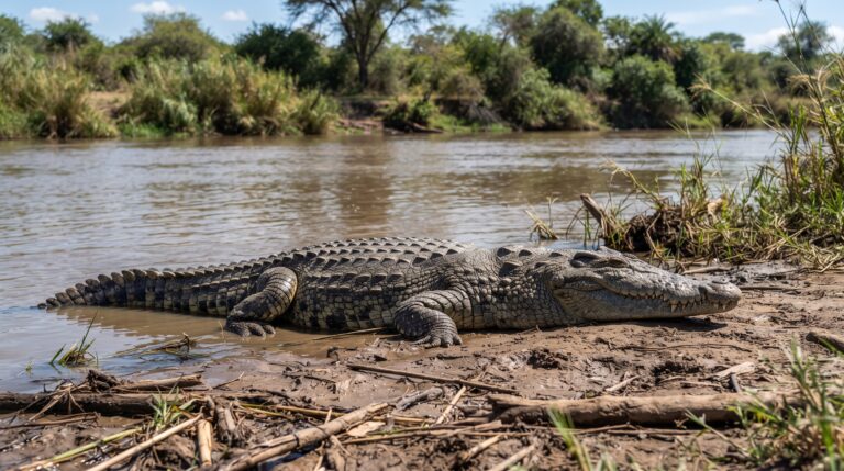 A força e o comportamento de caça do crocodilo-do-nilo