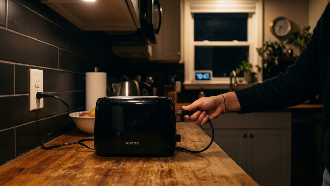 O aparelho da cozinha que você deveria tirar da tomada antes de dormir, segundo especialistas em segurança