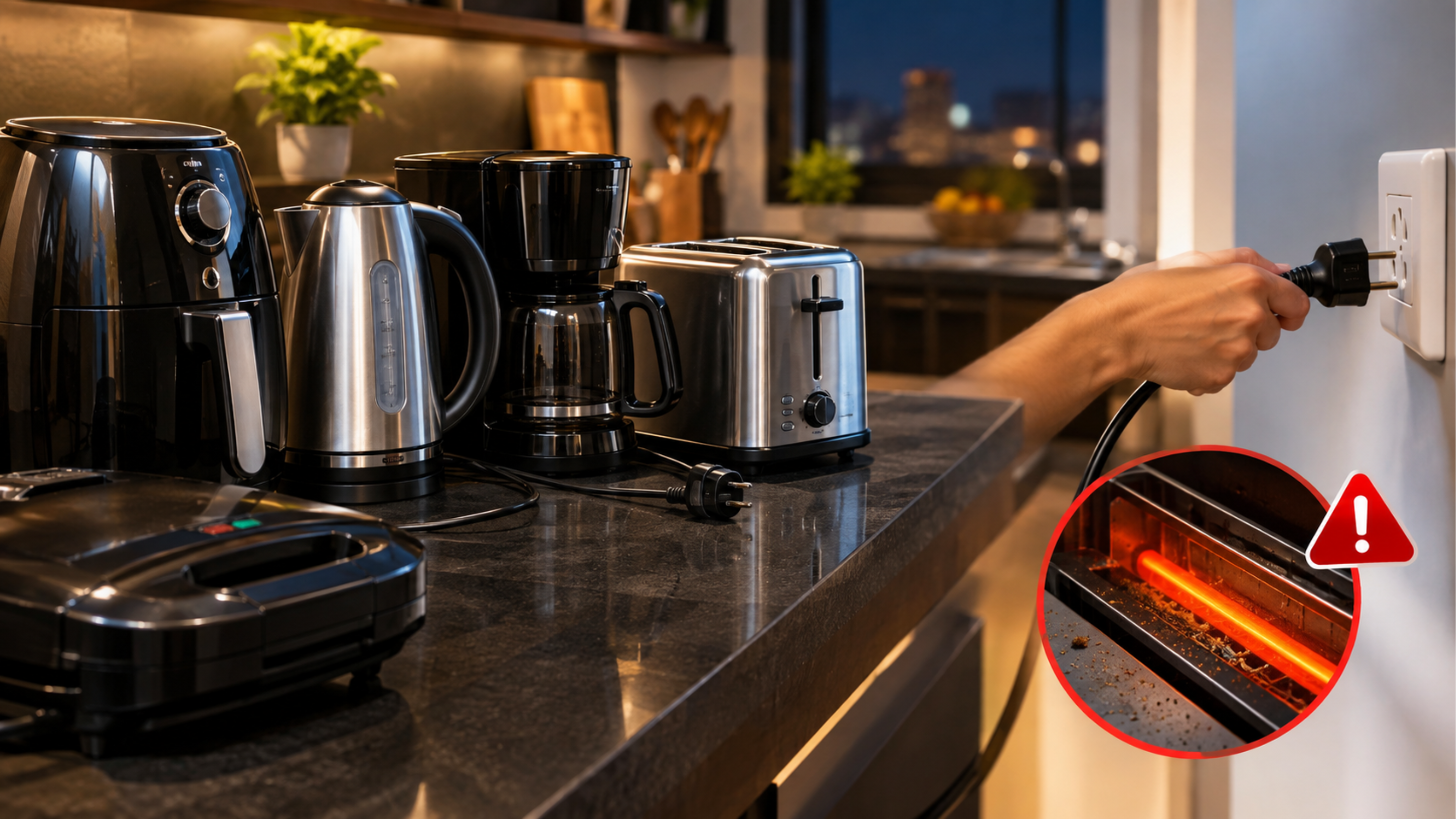 O aparelho da cozinha que você deveria tirar da tomada antes de dormir, segundo especialistas em segurança