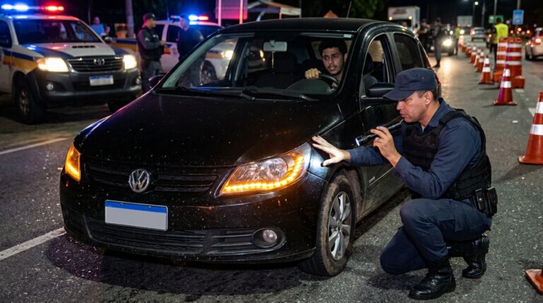 Motorista troca as setas por lâmpadas sequenciais compradas pela internet para modernizar o carro e é parado porque a iluminação já não corresponde à configuração aprovada
