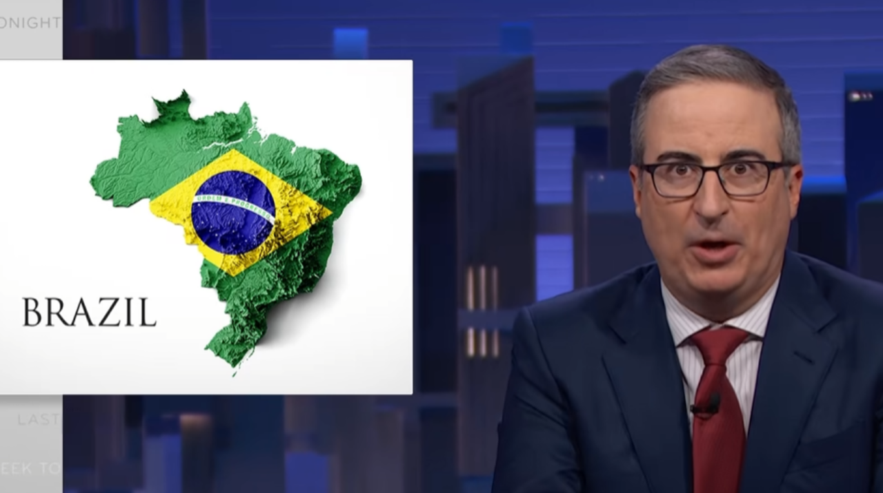 John Oliver dedica episódio ao Brasil e vê risco com Flávio