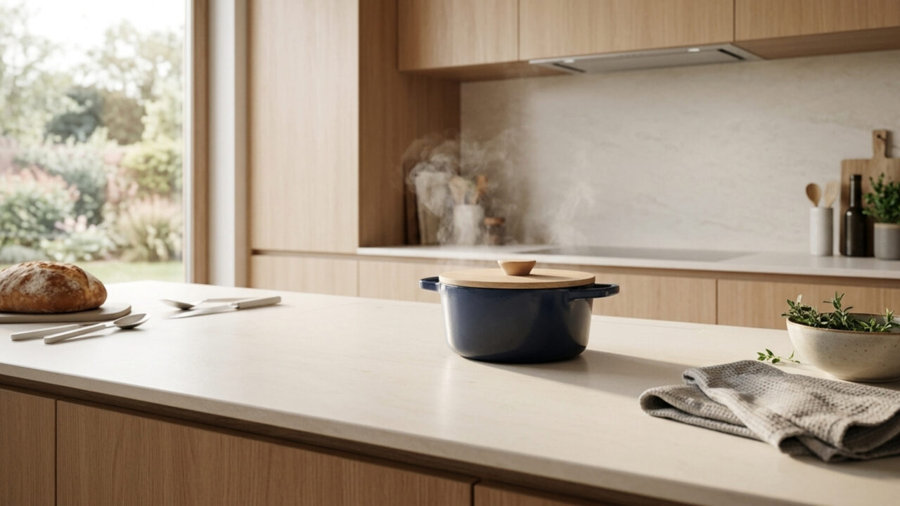 Os designers de cozinha já não instalam somente uma única placa de indução: o que colocam no lugar só pode ser descoberto ao tocar na superfície.”