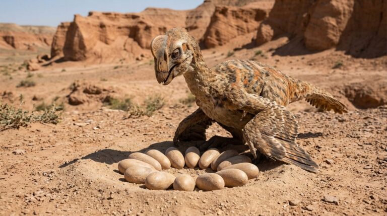 O Oviraptor foi inicialmente interpretado como ladrão de ovos, mas fósseis posteriores indicaram que podia estar associado ao próprio ninho