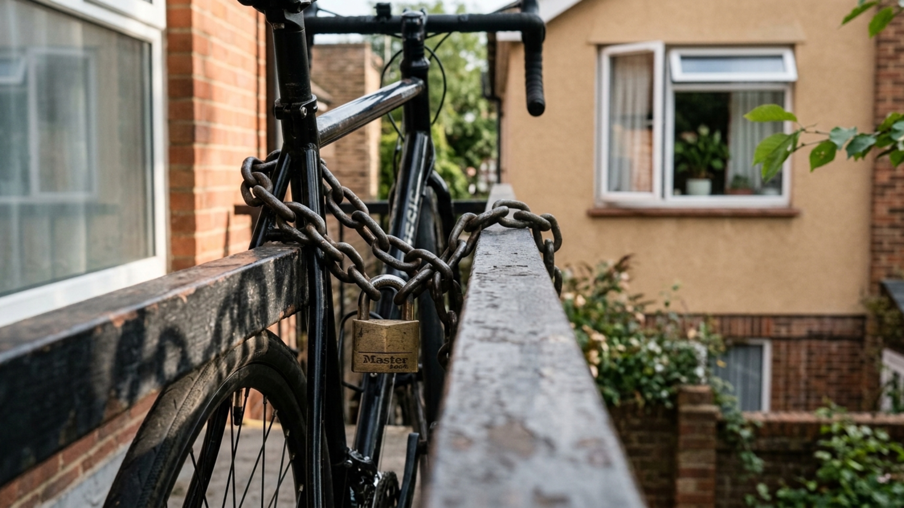 A tentativa de proteger duas bicicletas termina em discussão quando morador fixa uma corrente grossa no gradil compartilhado e vizinha diz que estrutura passou a impedir a abertura completa de sua janela