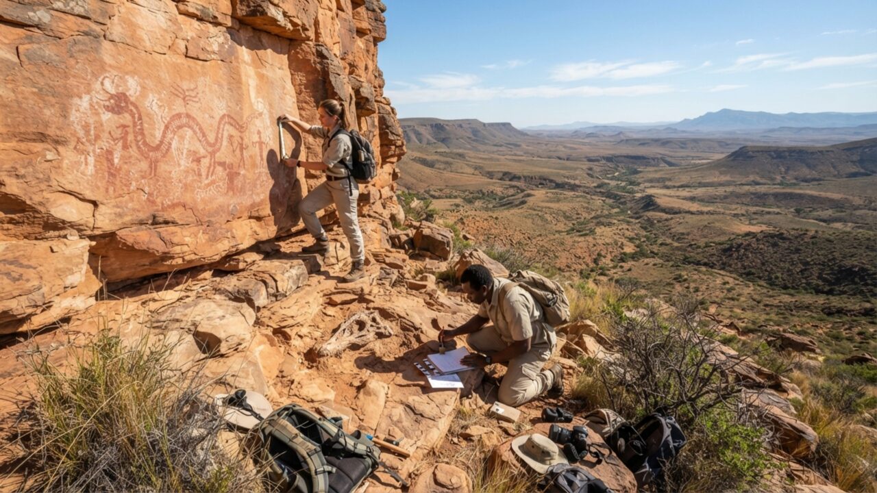 Pinturas africanas pareciam mostrar monstros pré-históricos, mas uma nova análise desmonta a história: os supostos fósseis podem nunca ter inspirado as figuras