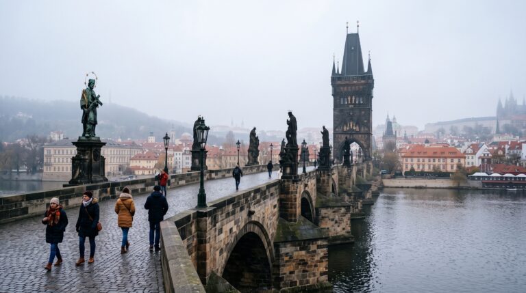Uma ponte medieval continua atravessando Praga há mais de 600 anos: pedra, torres e estátuas fizeram dela parte da própria cidade