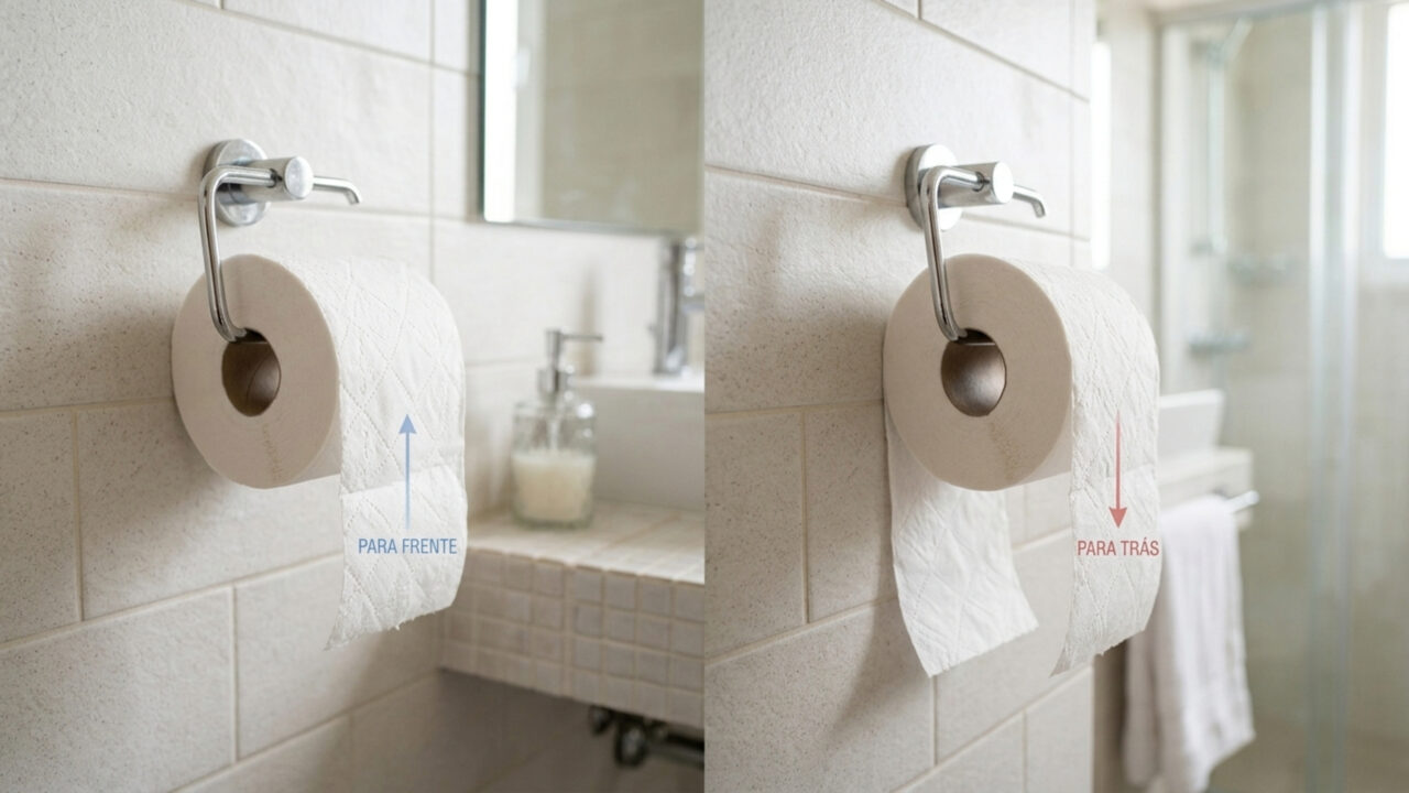Pendurar o papel higiênico voltado para frente ou para trás: qual é a forma correta e por que uma posição é recomendada?
