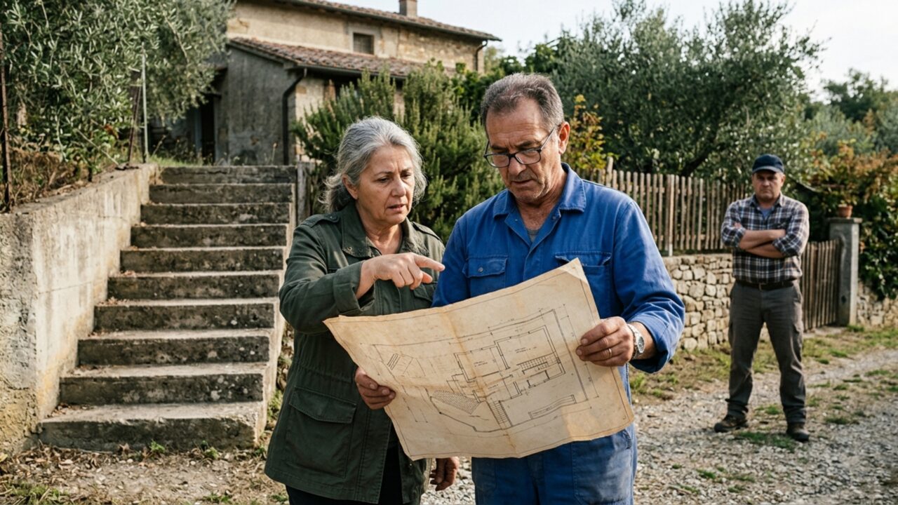 Depois de 18 anos usando a mesma escada externa, família decide reformá-la e descobre que os três últimos degraus foram construídos dentro do terreno vizinho