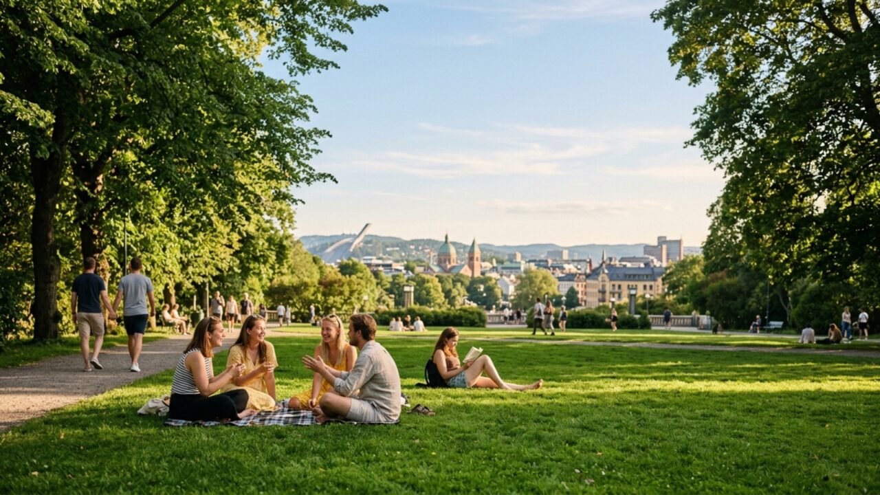Durante o verão, o sol permanece no céu por horas além do que muitos visitantes esperam, mudando a rotina de parques, restaurantes e ruas desta capital nórdica