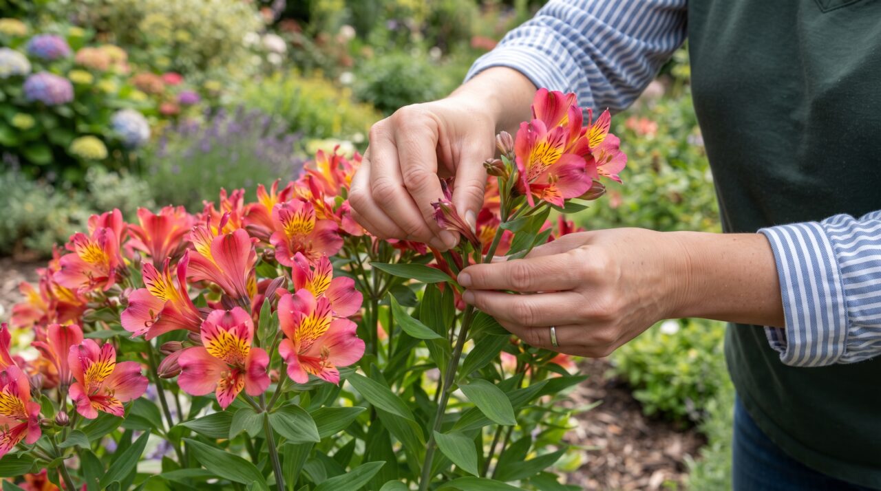 O segredo da poda de beliscão para fazer o lírio-dos-incas florir mais e multiplicar os brotos
