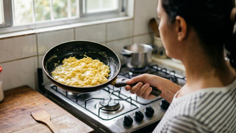 O segredo para um ovo mexido mais cremoso não está em colocar mais leite: controlar o fogo muda muito mais o resultado