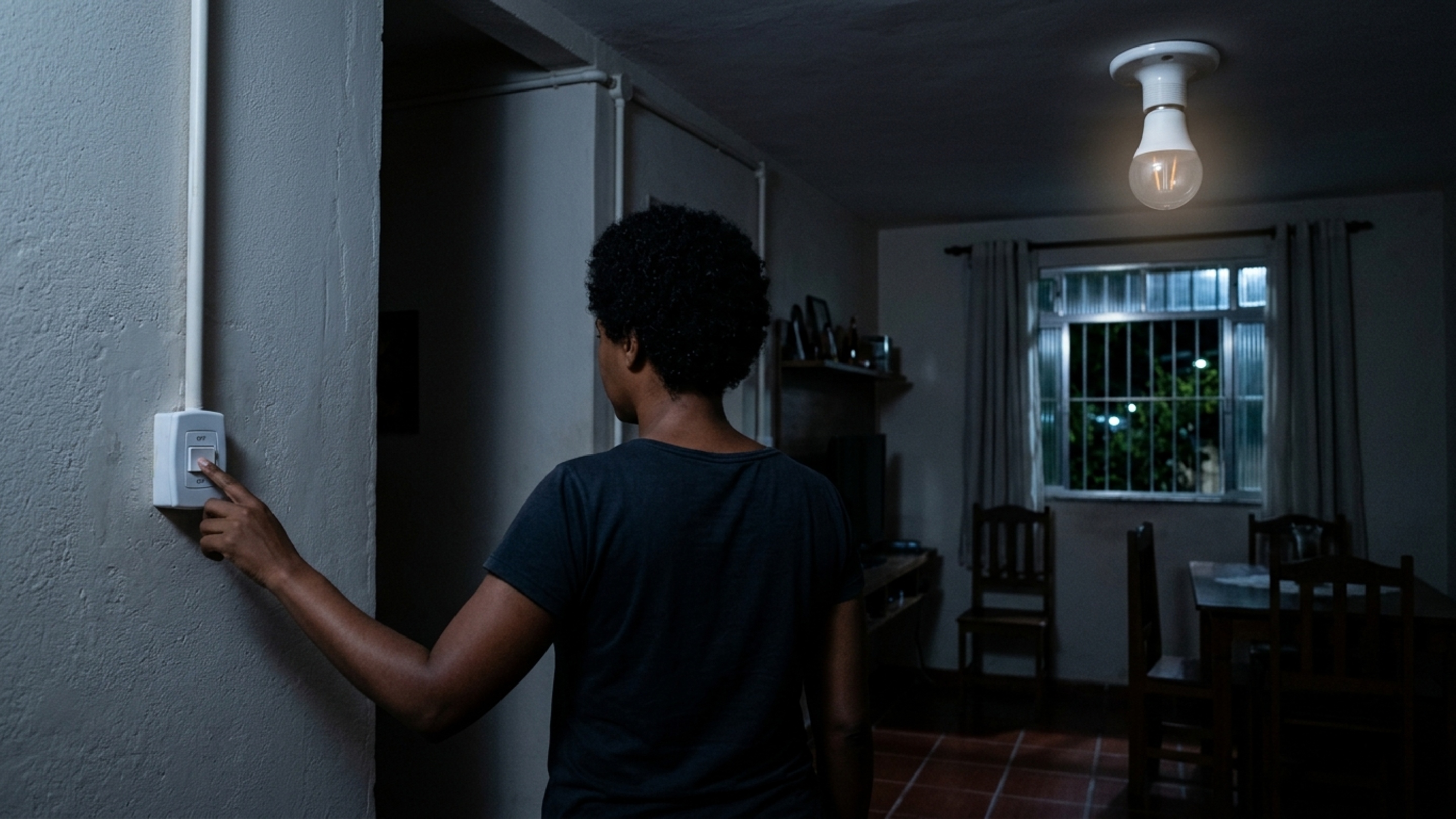 O que significa quando a lâmpada de LED não apaga por completo e mantém um brilho fraco mesmo desligada?