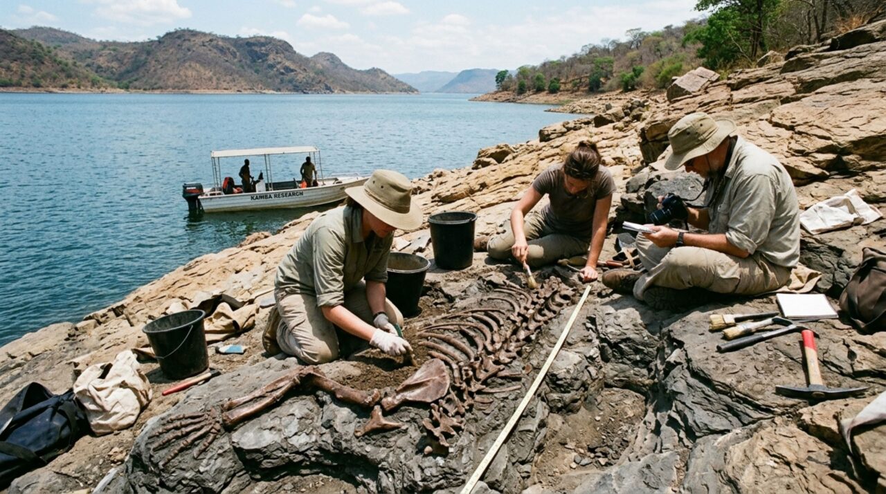 Os fósseis de Musango matusadonaensis foram encontrados projetando-se das rochas junto ao lago Kariba e revelaram um esqueleto parcial sem crânio preservado