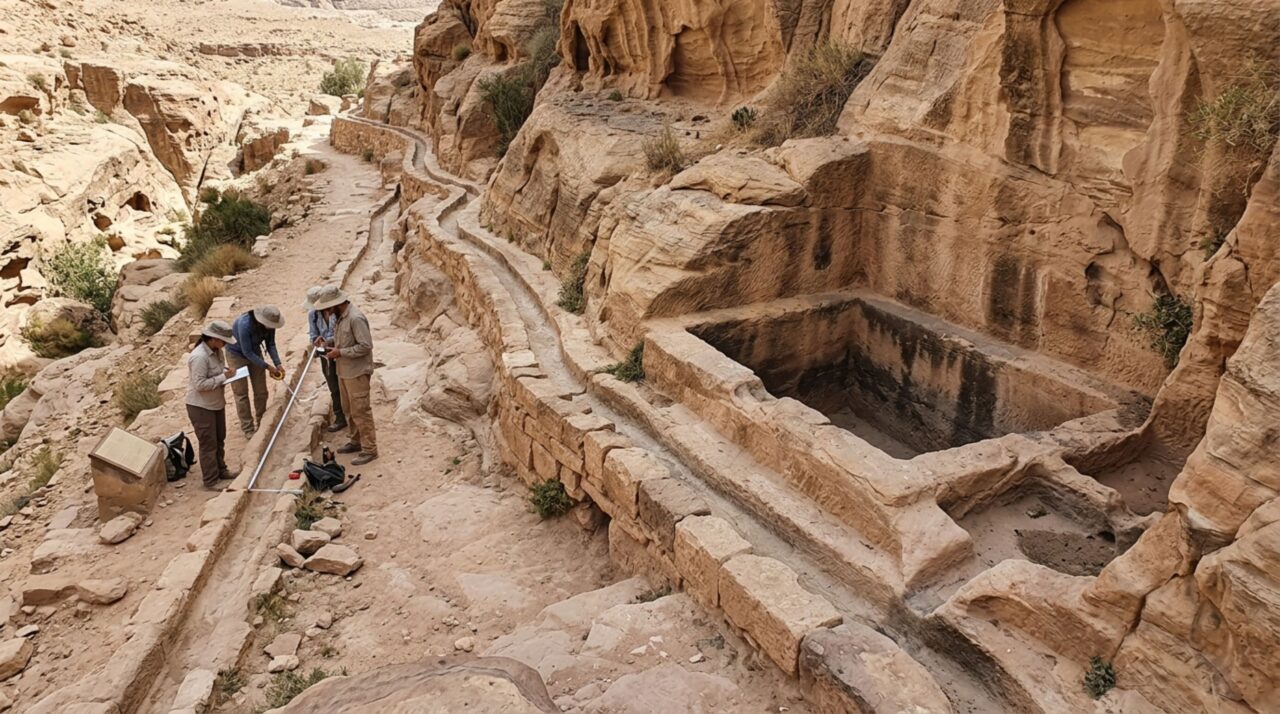 Estruturas hidráulicas que ajudaram Petra a crescer no deserto