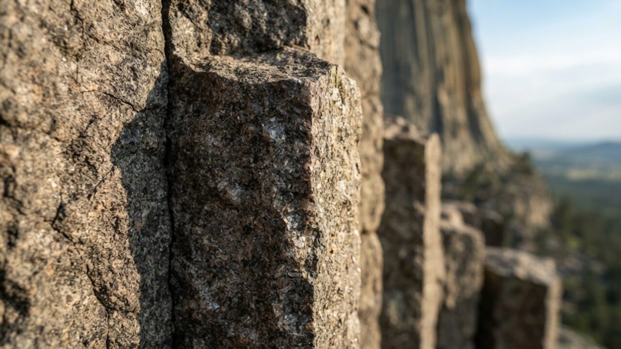 Uma torre de rocha no Wyoming sobe 264 metros acima do terreno e suas colunas quase verticais nasceram quando magma esfriou antes de a erosão remover tudo ao redor