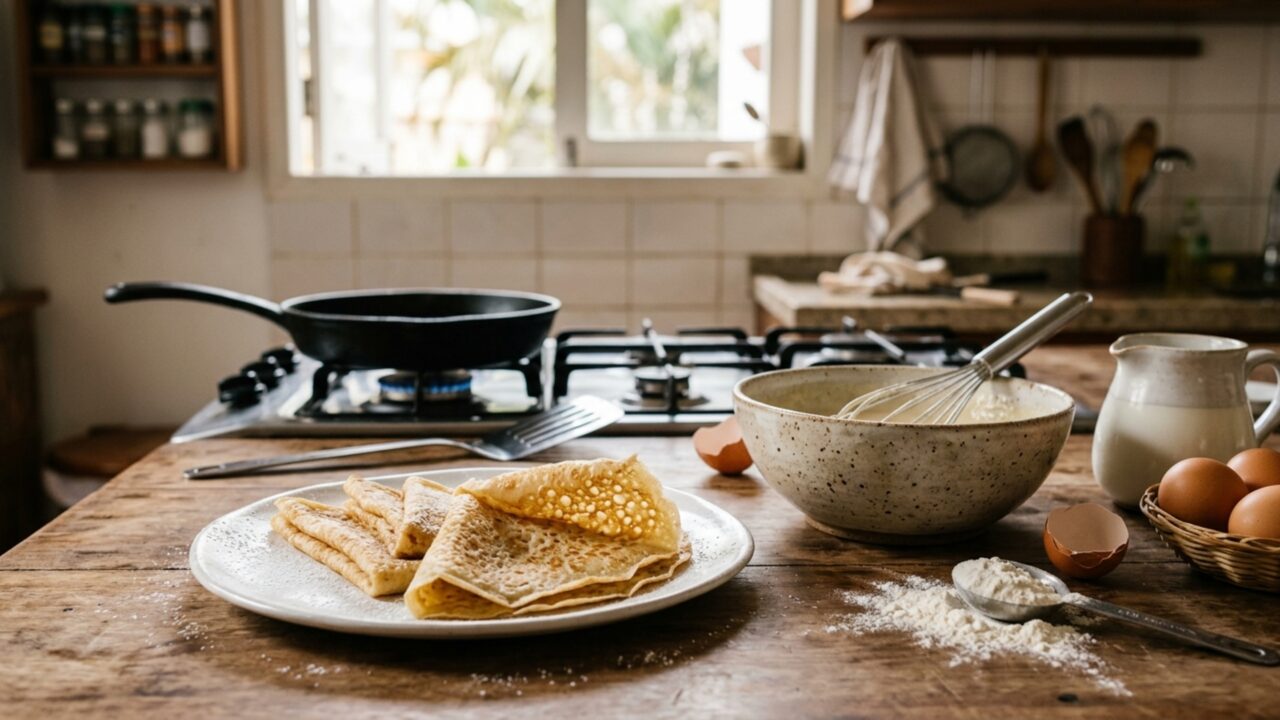 Farinha, ovos, leite e poucos minutos na frigideira: chef de restaurante Michelin aposta nessa receita simples quando cozinha em casa