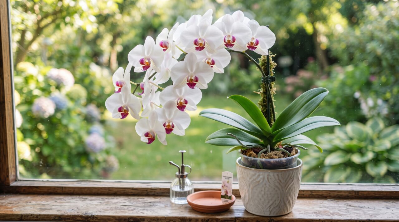 Cuidados com a orquídea Phalaenopsis usando canela em pó