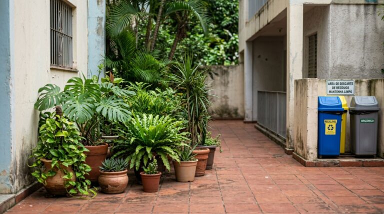 Condomínio manda retirar vasos deixados na área comum e moradora volta de férias e encontra no lixo plantas cultivadas há anos, agora ela exige que o condomínio replante tudo que foi retirado
