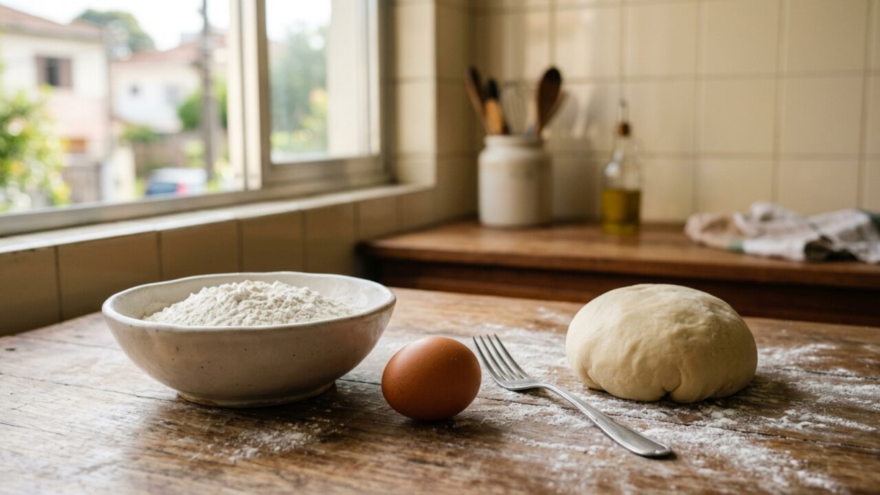 A regra de massa fresca ensinada por chef Michelin começa com apenas 100 g de farinha e 1 ovo: por que essa proporção funciona tão bem?